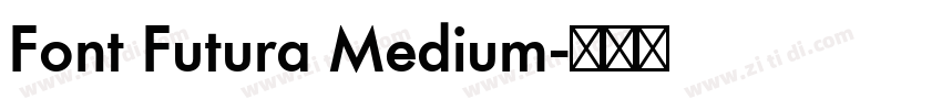 Font Futura Medium字体转换